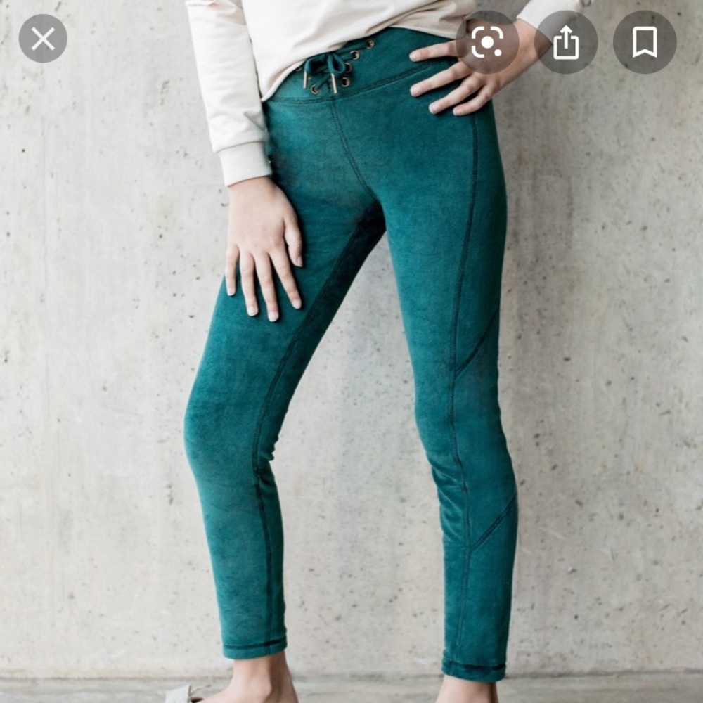 New Joyfolie Mia Joy Casey Joggers Teal 12